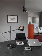 Vintage-style G.O. table lamp designed with an adjustable frame and swivelling shade, ideal for the home-office and for reading