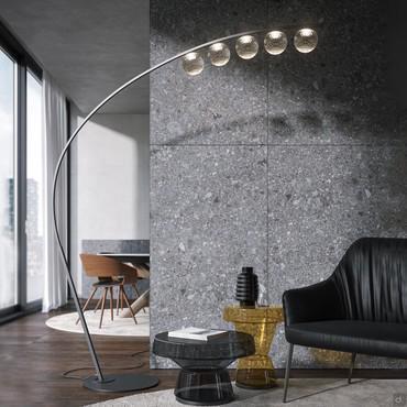 Floor lamp with glass spheres Bobbie