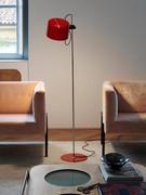 Coupé lamp by Oluce in the floor-standing version with semi-cylindrical dome 