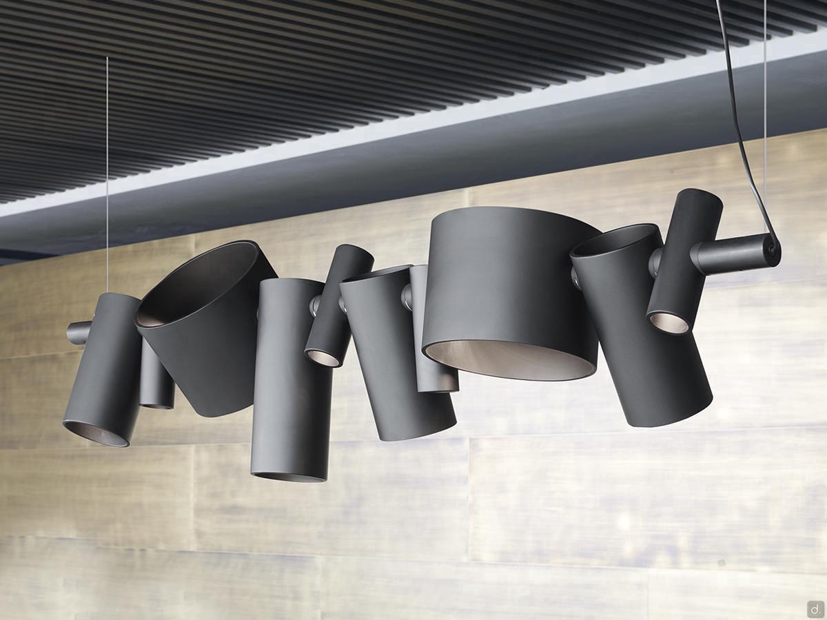 Dancing is characterised by a modern, versatile design with 10 individually adjustable lampshades for maximum customisation of the light source