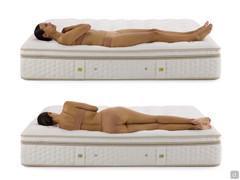 Royalto mattress with 2500 or 3300 springs, 32 cm high, with a choice of toppers to customise the degree of bearing capacity and comfort