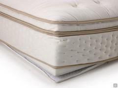 Detail of the perimeter zip on the 4 sides, positioned on the bottom of the mattress and which allows the mattress to be unlined in a practical manner