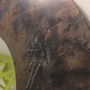 Oberon mirror in pure oxidized silver - detail