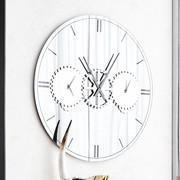 Times clock in mirrored glass