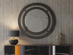 Jolan round mirror with glass frame