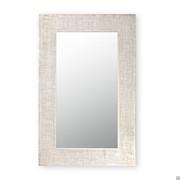 Asia mirror with vertical rectangular shape and a sand cloth decoration finish
