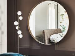 Wish round mirror by Cattelan in brushed bronze painted metal