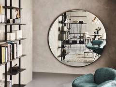 Wish round mirror by Cattelan in painted metal round version with Ø 181 cm