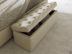 Edison is a rectangular storage pouffe which can be opened to store linens or blankets