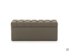 Storage pouf Edison upholstered in Iris leatherette.