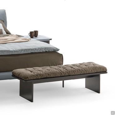 Ametista wooden end of bed bench with cushion