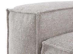 Detail of Dorian fabric upholstery finished with embossed rib