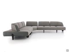 Leyton outlet sofa with sliding backrests 