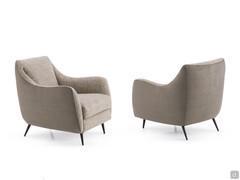 Jolie outlet armchair with armrests in two-tone version