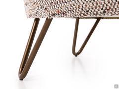 Detail of bronze metal hairpin legs 