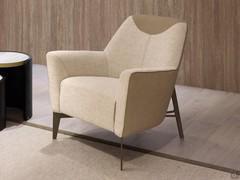 Lynn outlet elegant lounge armchair with metal frame