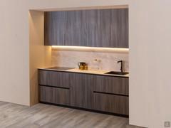 Klab 09_B kitchen - base and wall units in dark elm veneer