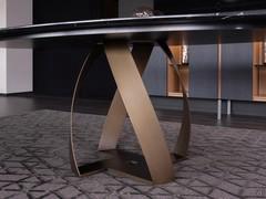 Harmonious interplay of voids and solids for the base of the Bon Bon outlet table