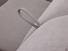 Detail of the handle that opens the sofa