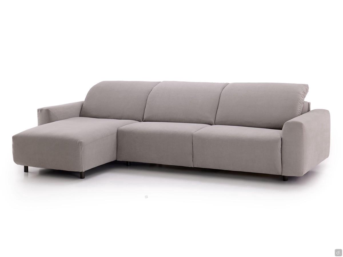 Sofa bed with chaise longue and reclining backrests Florence outlet