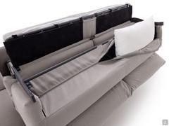Detail of the pillow compartment of the Florence outlet sofa