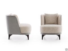 Front and side view of the Amanda outlet armchair