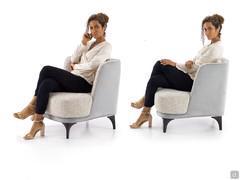 Ergonomics and seating proportions of the Amanda outlet armchair
