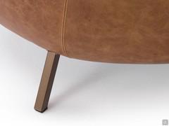 Detail of inclined foot in bronze metal