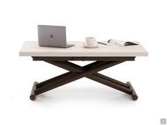 Bento outlet table raised to work at the PC