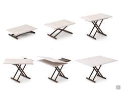 Stages of lifting and opening the Bento outlet table