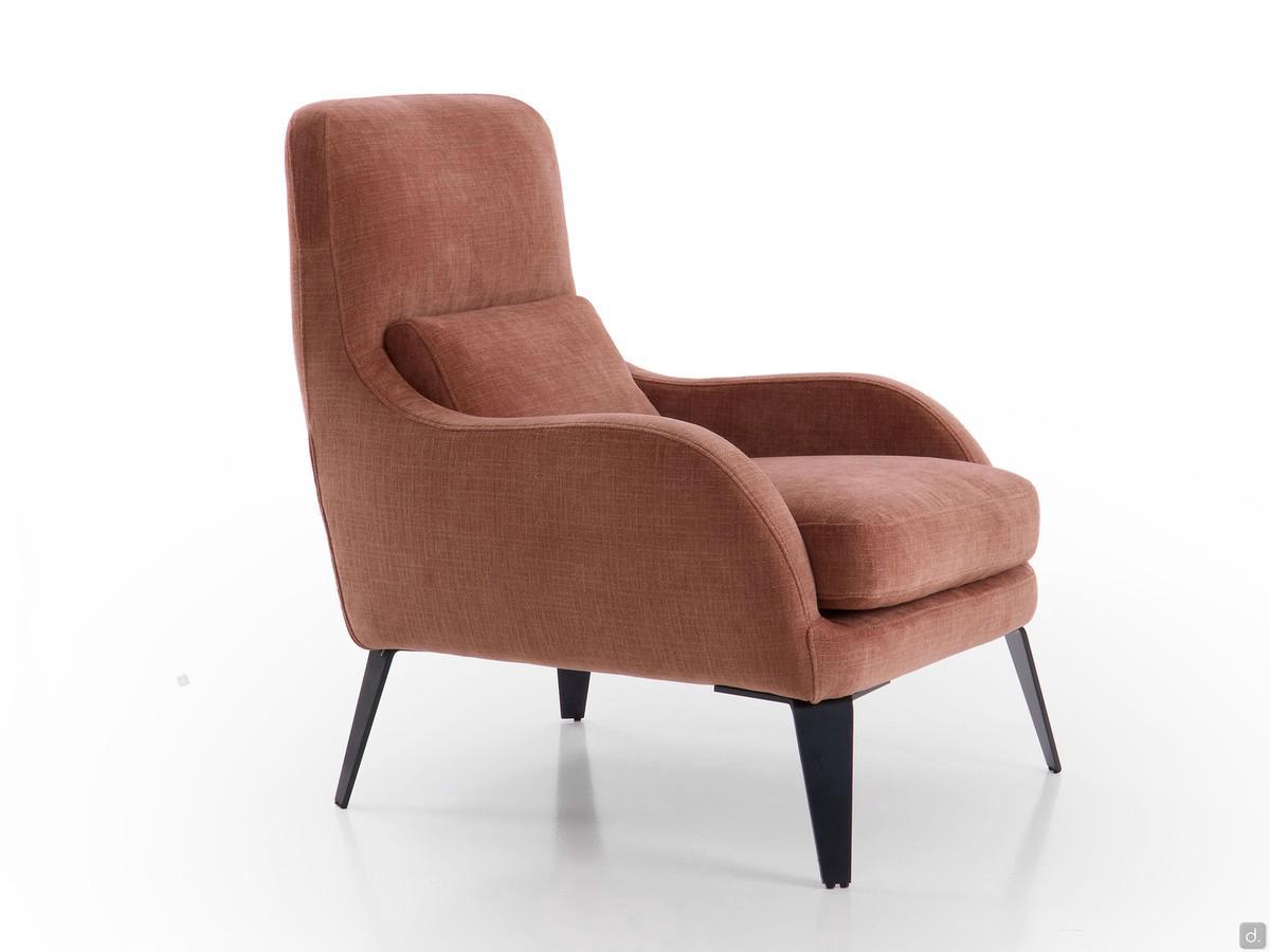 Mabel outlet armchair with shaped armrests