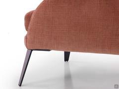 Detail of glossy black painted metal feet h.22 cm