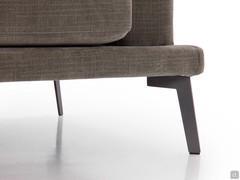 Detail of inclined feet h.18 cm in anthracite painted metal 