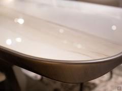 Detail of rounded edge and top finishes