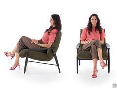 Seat proportions and ergonomics of the Sintra outlet armchair