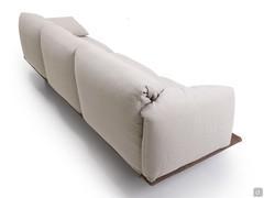 Rear view of the two-tone Norman outlet linear sofa