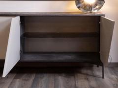 Interior of one of the two compartments of the Aikido outlet sideboard