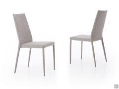 Akira 2.0 outlet: set of four upholstered chairs covered in Dorian fabric