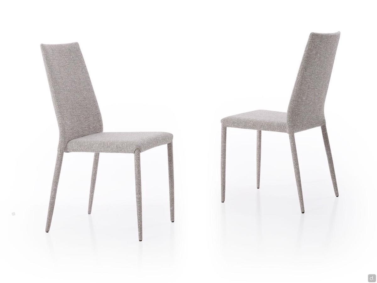 Akira 2.0 outlet: set of four upholstered chairs covered in Dorian fabric