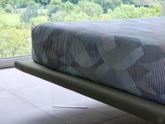 Slim bed frame h.5 cm with transparent methacrylate feet h.21 cm