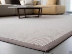 Handcrafted Dublin wool rug with applied cotton border