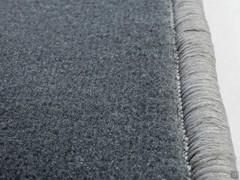 Detail of Aliwal grey rug with tone on tone edge