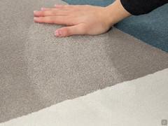 Patterned rug with sober nap effect