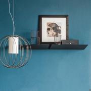 Pendola shelf - in graphite embossed lacquered finish
