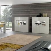 Star cupboard with central glass display case and two doors