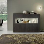 Star cupboard with glass display case or open compartment