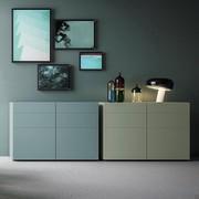 Couple of Start sideboards with matt lacquered doors
