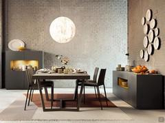 Elegant living room with Start cupboard and sideboard marched with table Pares