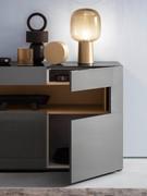 Detail of the shaped door allowing to conveniently open and access the inside area