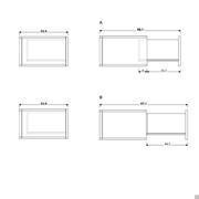 Plan sideboard - Partial (A) / full (B) extraction